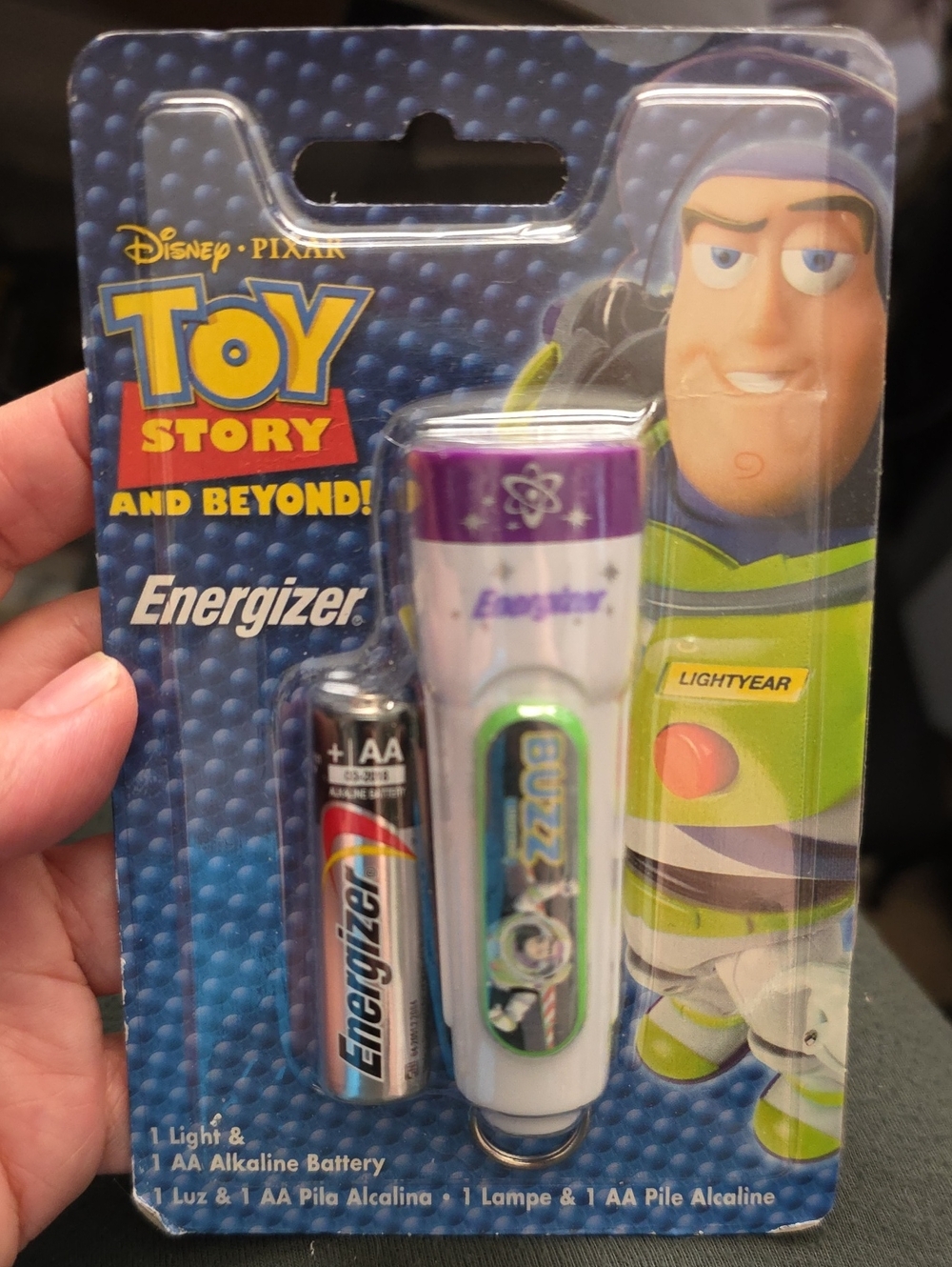 VTG Disney Pixar Toy Story Buzz Lightyear Energizer Flashlight NIP BUZ1AAE